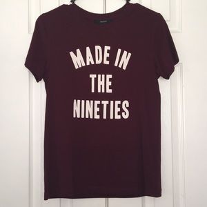 Graphic t-shirt; maroon